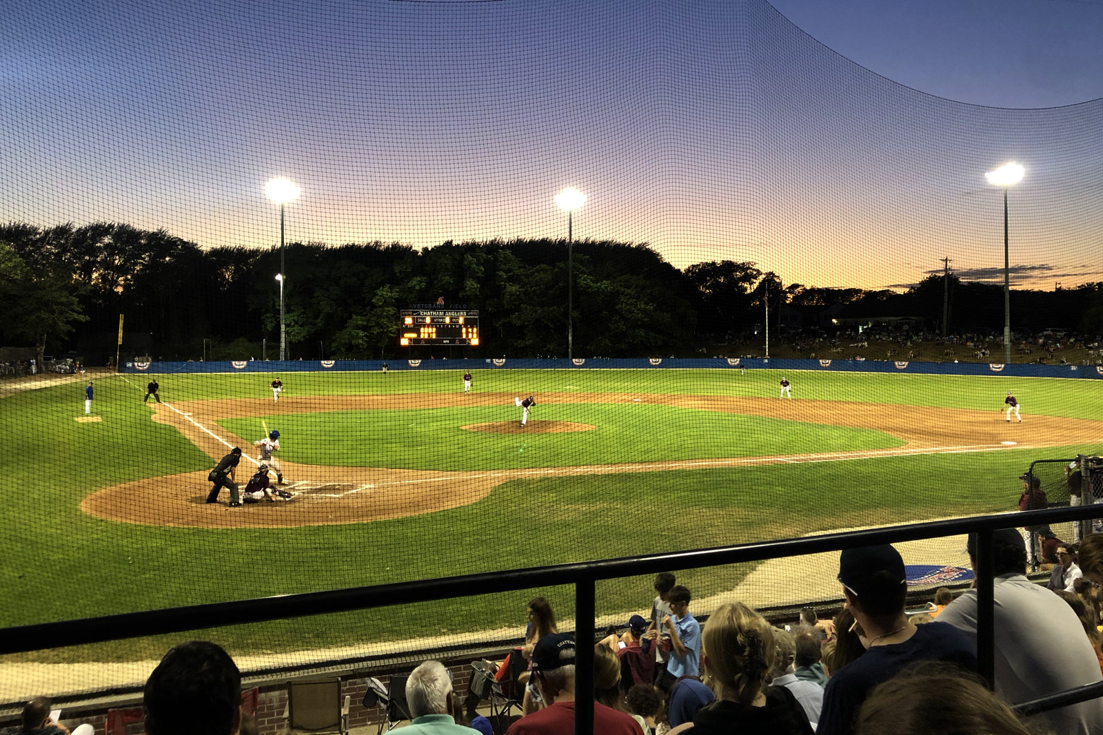 Catching a Cape Cod Baseball League game in Chatham, MA.