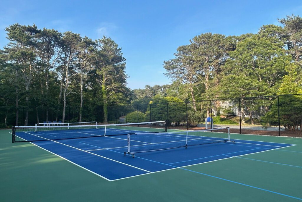 Guests also have access to the neighborhood's newly reconstructed private tennis and pickleball courts, just a short walk from the house. We keep rackets, paddles, and balls in the garage for your use.